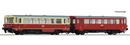 Roco 7780006 - TT - Dieseltriebwagen BR 174 mit Beiwagen, DR, Ep. IV